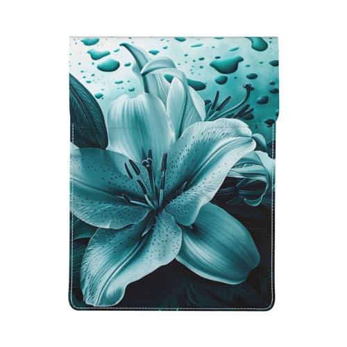 Housse pour ordinateur portable 13 pouces cuir antichoc lys bleu sarcelle