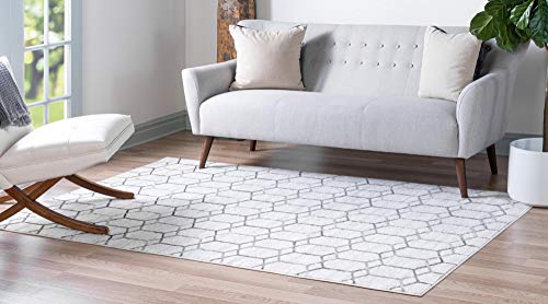 Tapete rectangular Rugs.com 4 x 6 pies blanco miniatura 4