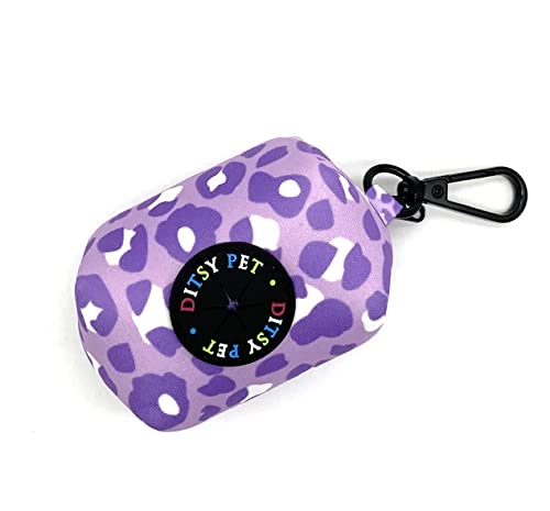 Ditsy Pet - Bolsa de neopreno con estampado de leopardo, color lila Cover