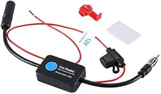 Car FM Radio Antenna Amplifier,Universal 12V Car FM Radio Aerial Antenna Signal Reception Amplifier Booster