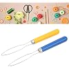 2Pcs Button Hooks, Button Assist Device Button Helper Tool Clothing Buttoning Aids for Elderly and Disabled Person