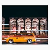 Taxi City Night Cab Motion Lights Sticker Decal Laptop Car Window Vinyl 5"