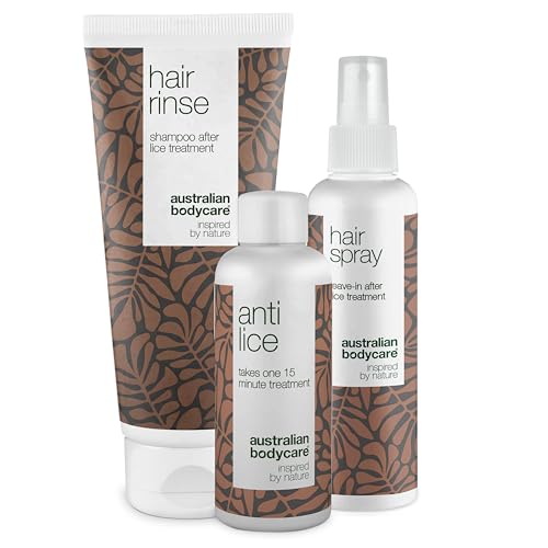 Kopfläuse-Set mit Teebaumöl - Ultimative Lösung gegen Läuse- und Nissenbefall mit Haarspülung, Haarspray und Anti-Läusebehandlung - Geeignet für alle Haartypen