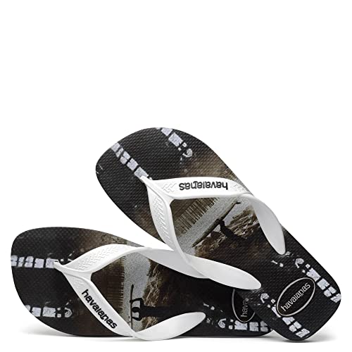 Chinelo Havaianas Surf Masculino, Preto/Branco, 41/42