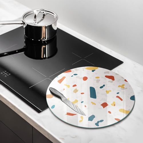 Plaque de protection induction 40cm Wallfluent motif pierre décorative pour cuisine - 3