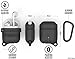 Catalyst Waterproof AirPods 1 & 2 Case with Premium Carabiner, Compatible Wireless Charging, One-Piece Design, Protective Cover Soft Skin, High Drop Protection, Silicone Sealing - Slate Gray