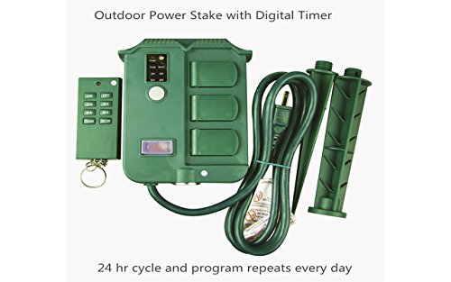 Ecoplugs Outdoor Light Timer Remote Control, Christmas Light Timer Switch Outlet, Automatic Light Switch Timer Outlet #TOP3