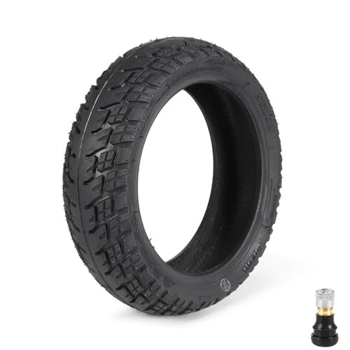 AVOKIN 9.5x2.50 Rubber Tubeless Tire + Straight Nozzles, 9.5 Inch Electric Scooter Tire for NIU Kick Scooter KQi3 Sport/Pro/Max