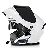 Motorradhelm Klapphelm Integralhelm ECEDOT-Zertifizierung Flip Vollvisierhelm Mit Doppelvisier Motocrosshelme Scooter Motorrad Helm Sturzhelm Für Damen Herren 11,XXL:63-64CM