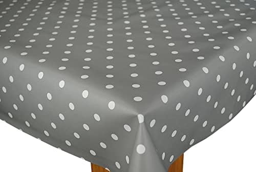 Karina Home Pink Polka Dotty 138cm ROUND Wipe Clean Tablecloth Vinyl