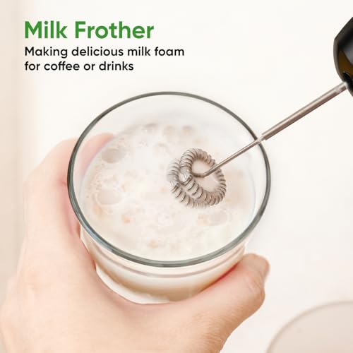 Immersion Blender Handheld 1100W 3 in 1 Corded Stick Hand Blenders for Kitchen with Trigger Speed Control, with Whisk, Milk Frother Attachemnts, Perfect Emulsifier for Soup, Smoothie, Puree