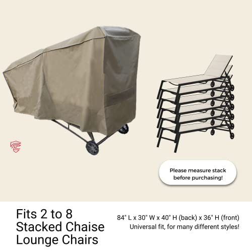 Formosa Covers STACKINGCHAISE COVER Chaise Cover For 4-8 Stacked Loungers thumb #2