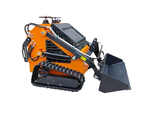 Wolfequip 23hp Mini Skid Steer Loader, with Bucket 22-25hp, RATO Engine, Air Cooler for Farm Gardin Construction Digging, Bull-dozing, Drilling, Augering, US Stock