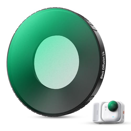 K&F CONCEPT Filtre Black Diffusion 1/4 Compatible avec Insta360 Go Ultra. Filtre Créatif Effet Brume Cinématique, en Verre Optique Multicouché et Cadre en Alliage d'Aluminium.