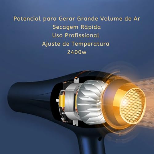 Secador De Cabelo Com Difusor de Cachos Profissional Sokany Leve E Potente 2400w 110V e 220V (220, V