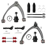 Front End 12pc Suspension Kit for 2007-2013 Chevy Silverado 1500 Suburban Yukon Sierra XL 1500 Tahoe Escalade EXT ESV 2 Upper Control Arms 2 Sway Bars 4 Tie Rods 2 Lower Ball Joints 2 Boots(12pc Set)