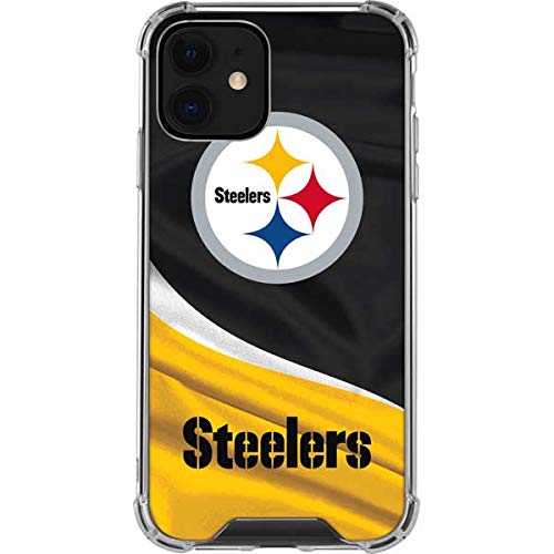 Skinit Clear Phone Case Compatible with iPhone 12 - Officially Licensed NFL Pittsburgh Steelers Design