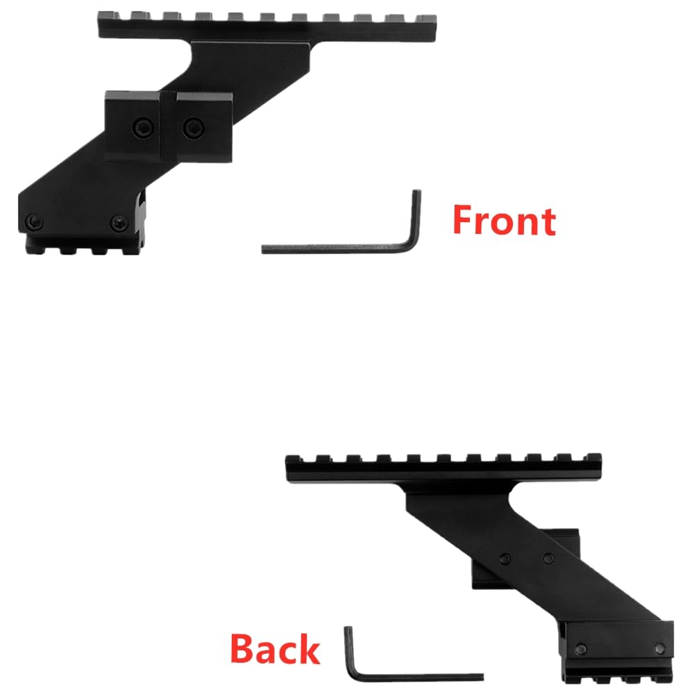 Aluminium 21mm Picatinny Rail Mount for Pistol Sight Mounts with Front Accessory