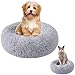 Letto Per Gatti, Cuscino Rotondo Per Cani In Peluche, Lettino Per Gatti Morbido E Confortevole, Letto Per Cani Con Lavabile, Compressivo E Caldo Forniture Per Animali Domestici (Grigio Chiaro, 40 CM)