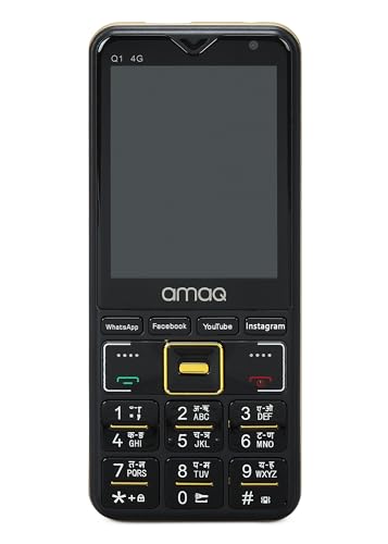 Image of Amaq Q1 4g Touch Screen Keypad Mobile|Volte-Jio Supports|Dual SIM|2.8 inch Screen|3500 mAh Battery|Supports Whatsapp|Facebook|Instagram|You Tube|Video Calling|Super Touch|Black.