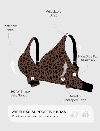 Image of Deep V Jelly Bras for Women Wireless Push Up Bralette Seamless Supportive