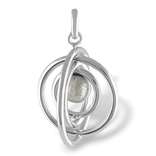 Starborn Muonionalusta Meteorite Orbit Sterling Silver Pendant