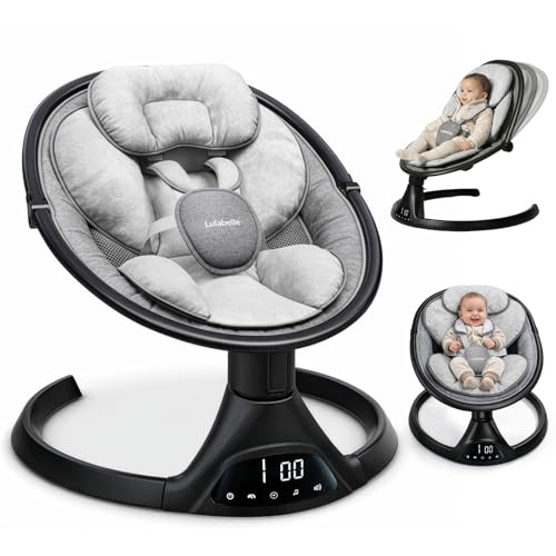 Image of Lulabelle Baby Swings for Infants, 3-in-1 Infant Swing, 5 Sway Speeds | 10 Preset Lullabies & Bluetooth, Portable Newborn Swing for Home or Travel | Electric Baby Swing with Adjustable Height