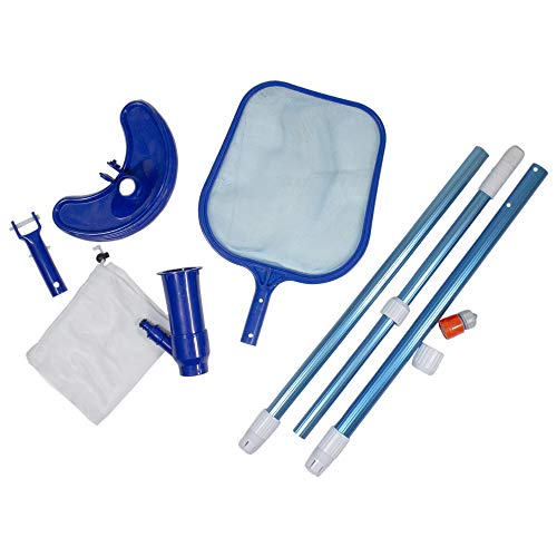 4-Piece Blue and White Pool Maintenance Kit
