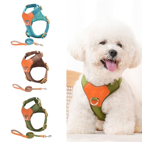 Arnés para perros pequeños sin tirones con correas de sujeción ajustables 3