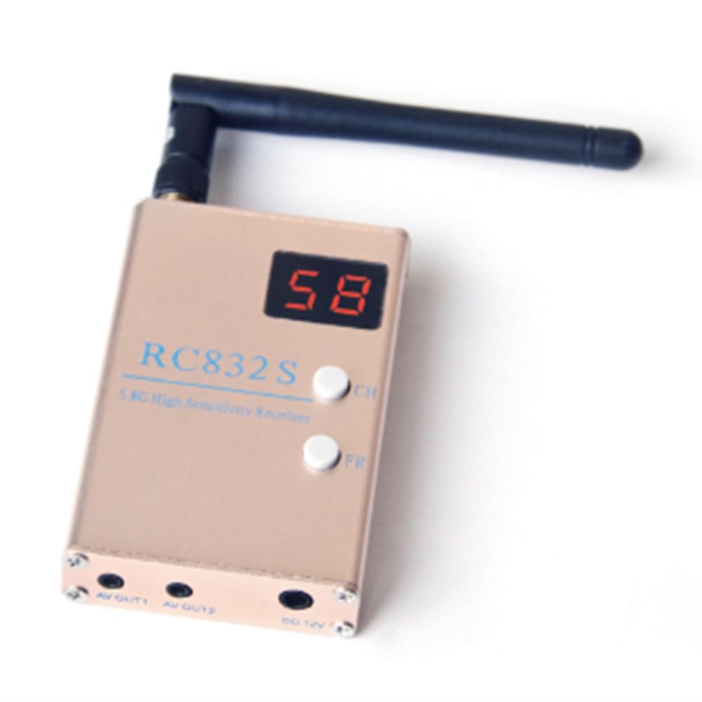 FPV RC832 RC832H Récepteur Récepteur 5,8 G 48 CH 600 MW Photographie Aérienne 5,8 GHz AV avec Câbles A/V et d'alimentation