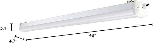 Miniatura 8 de Lámpara LED de 4 pies hermética al vapor de 40 W32 W24 W, salida de luz ajustable, 4800 lm 5000 K 100-277 V, 0-10 V, luz LED regulable a prueba de
