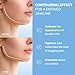 PLANTIFIQUE Chin Strap for Face Contouring - Reusable V Line Ice Silk Fabric Mask - Double Chin Shaping, Adjustable, Breathable Fabric - Jawline Shaper for Women & Men (Blue)