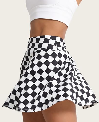 Women's Tennis Skirt Pleated Athletic Skirt with Shorts Pocket High Waisted Golf Skort for Workout Pickleball3