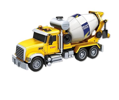 JugaToys - Camión hormigonera de Juguete - vehículo de construcción - para niños y niñas de a Partir de 3 años - con Efecto de luz y Sonido - Pilas Incluidas - Función de rotación - Tamaño 35 cm