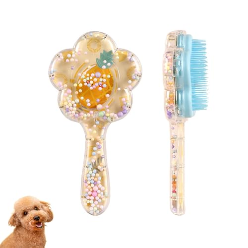 DEEUCHIS Soft Dog Brush Blue Pineapple