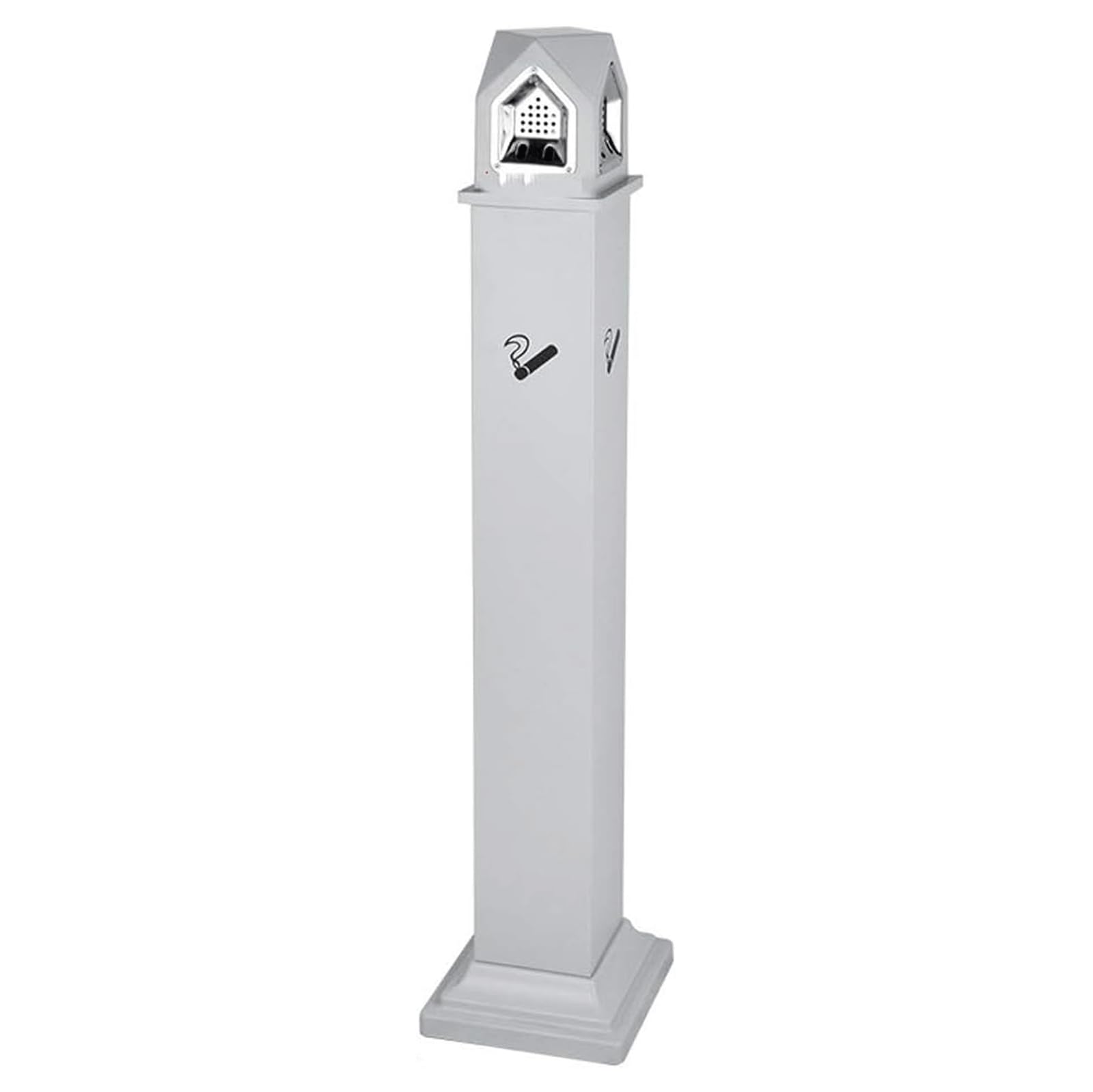 Poubelle colonne de mégots de cigarettes pour parc et terrasses de restaurant ombragées