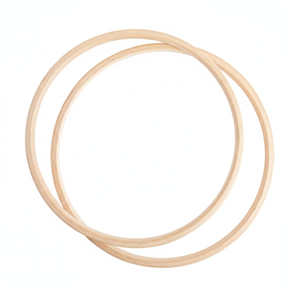 Craft Affair | Wooden Hoop (8 Inch, Pack of 3) for DIY Dream Catcher Wedding Wreath Décor Wall Hanging-image-43