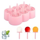 Moulle à Glace Silicone,Popsicle Moules DIY Réutilisable,Popsicle Moul sans BPA,Moule à Glace pour Enfants,Mini Moule a Glace pour Jus de Fruits, Limonade, Milkshake, Yaourt et Fruits