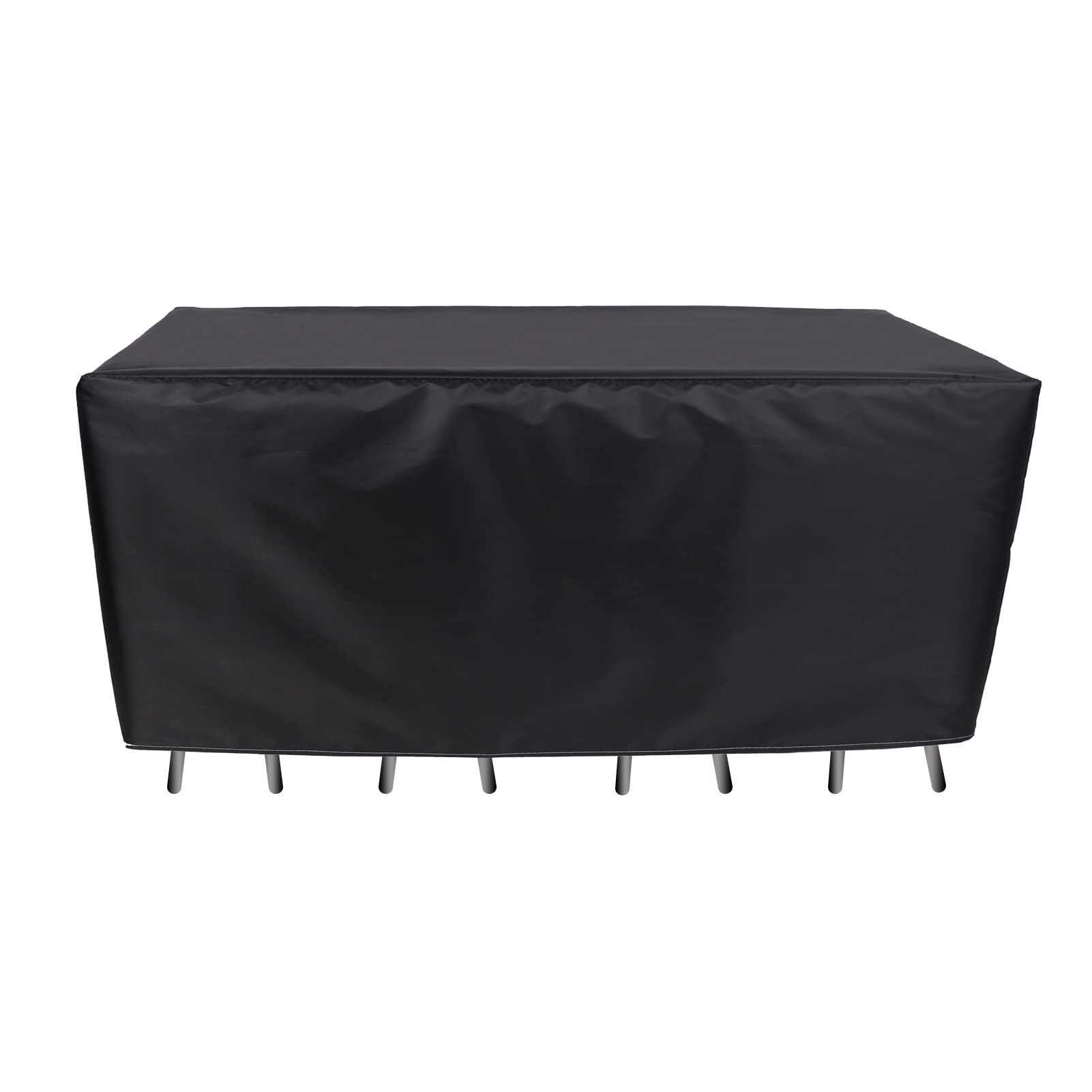Fundas para muebles de patio al aire libre, 190 x 135 x 90 cm, impermeables, resistentes al viento y al protector solar, para mesa rectangular y sofá, juego de protección 420D contra la lluvia, la