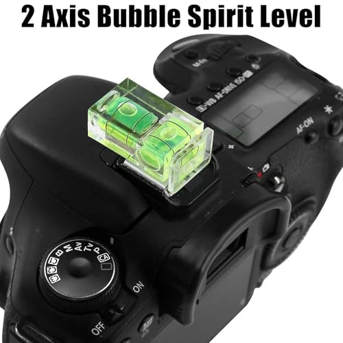 Blitzschuh Wasserwaagenkamera, Blitzschuh Wasserwaage, Hot Schuh Level, Kamera Level Hot Shoe, Kamera Wasserwaage, Wasserwaage Für Blitzschuh, Blitzschuhabdeckung, Combo Pack 2 und 1 Achse (6 Stück)