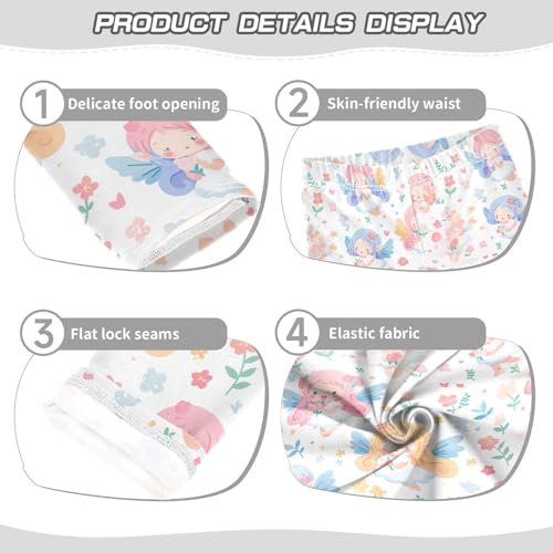 KLL Cute Cute Fairy Girls Cotton Leggings Casual High Waisted Pants Sports3