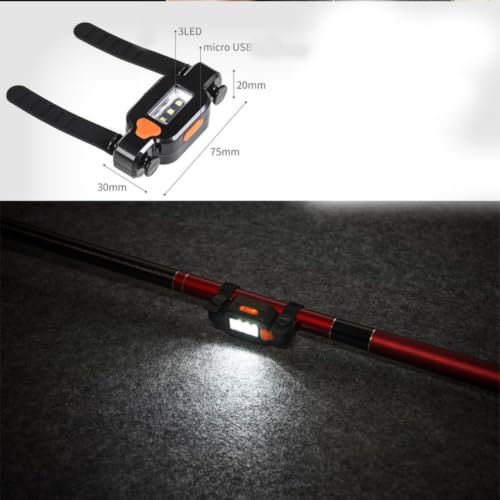 Lámpara de cebo recargable con sensor de gravedad para pesca nocturna y caña de pescar ABS 3