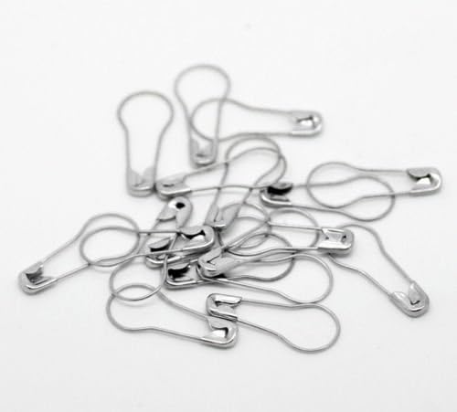 700 Pcs Safety Pins 22 mm (7/8") Alloy Coilless Bulb Gourd Pear Shape Knitting Stitch Marker Hangtag For Crafts Sewing