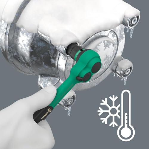 Wera 05005530001 8100 SB 12 Zyklop Comfort Knarrensatz, Umschalthebel, 3/8"-Antrieb, metrisch, 16-teilig