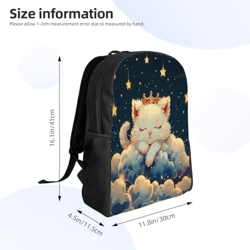 Comfort Fit Unisex Cat Cloud Stars Backpack Durable for Daily Commute & Travel Adventures 16 Inch4