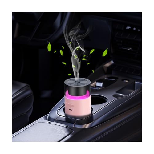 HODEMI Cordless Diffuser for Essential Oil,Portable Cool Mist Aromatherapy Car Diffuser,Built-in 3000mAH Rechargeable Battery,4/8 Timer Modes, Auto On/Off with Car,for Home,Office,Travel (Pink)