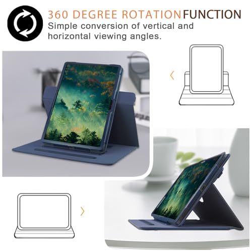 Coque de protection Tab S9 FE+ rotative pour éviter les reflets et les chutes - 4