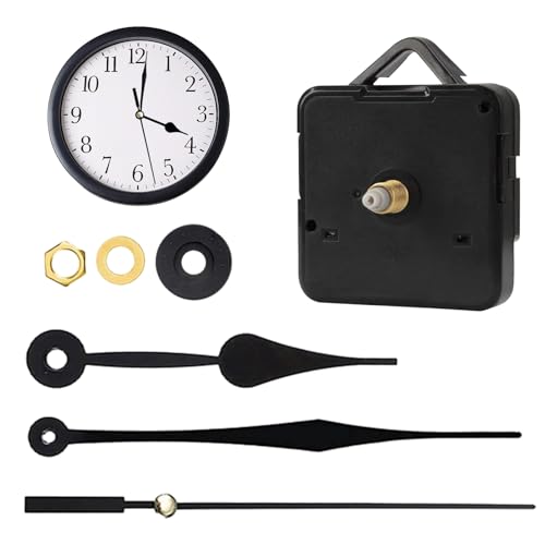 Parthan Silent Quartz Clock Mechanism Movement Kits,Short Shaft DIY Wall Clock Mechanism Parts Motor Replacement for Repair Home Restaurant Hotel Office,Battery Powered Second Minute Hour Pointer