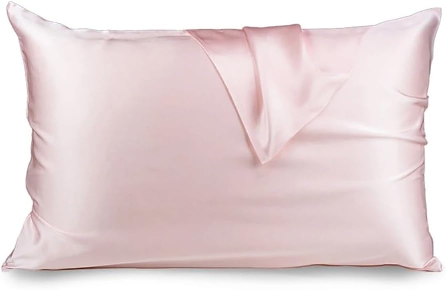 HBJWOV Silk Pillowcase qith Hidden Zipper Comfortable Pillow Case Home Decor Whole(White-Fruit peach5,20 * 26")