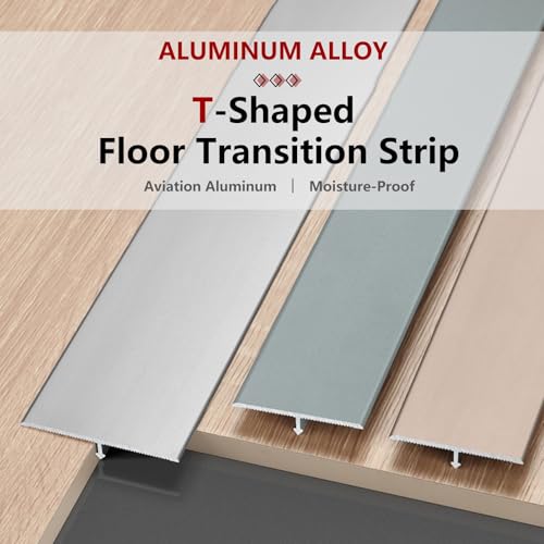 Bande de séparation en aluminium or pour masquer les espaces entre vos sols - 2